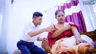 Desi Indian horny Step grandson fucks Step grandma hard and ejaculates in her mouth ( Hindi Audio )